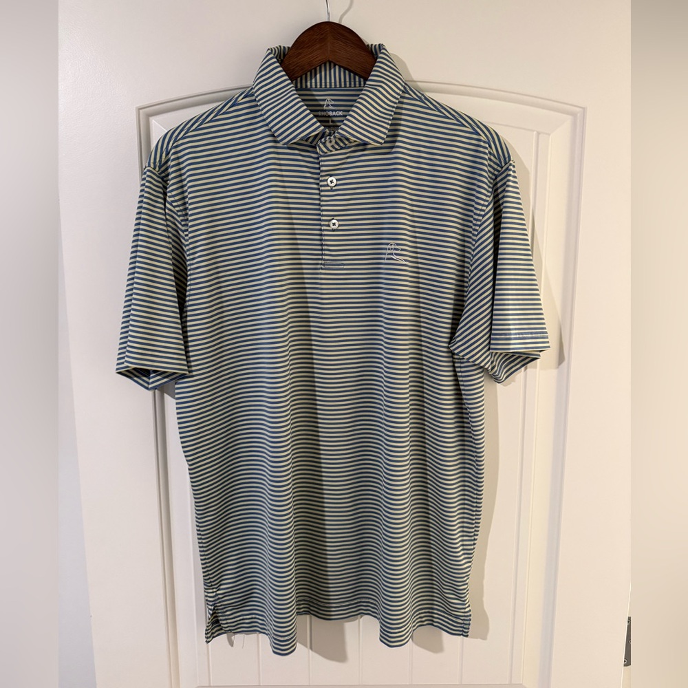 Rhoback Blue and Yellow Men’s Polo Large